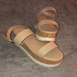 Nude platform madden girl sandal